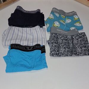 Pair of Thieves JCrew True Religion  Goodfellow Boxers Bundle Lot 5 Pair S Small